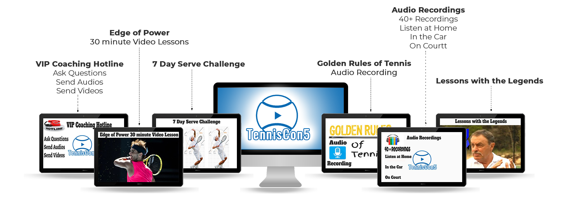 tennis con 5 bundle