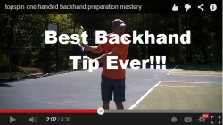 Best Backhand Tip Ever Part 1