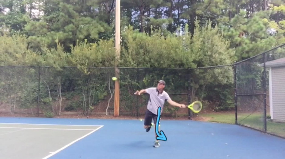 Forehand Tennis Lesson: Switch Foot Scissor Kick Forehand