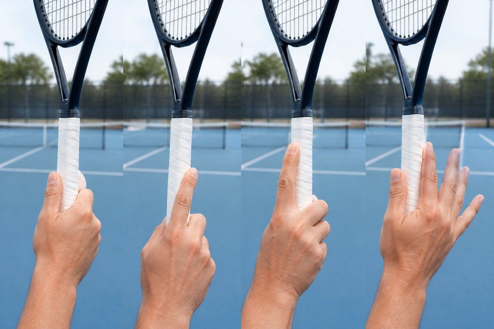 Step by Step Tennis Serve Grip Change for Kick Serve