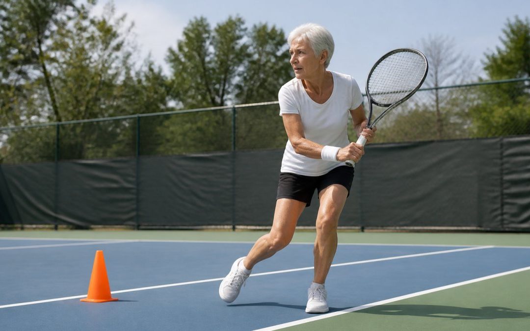 Low Impact Tennis Court Movement for Seniors